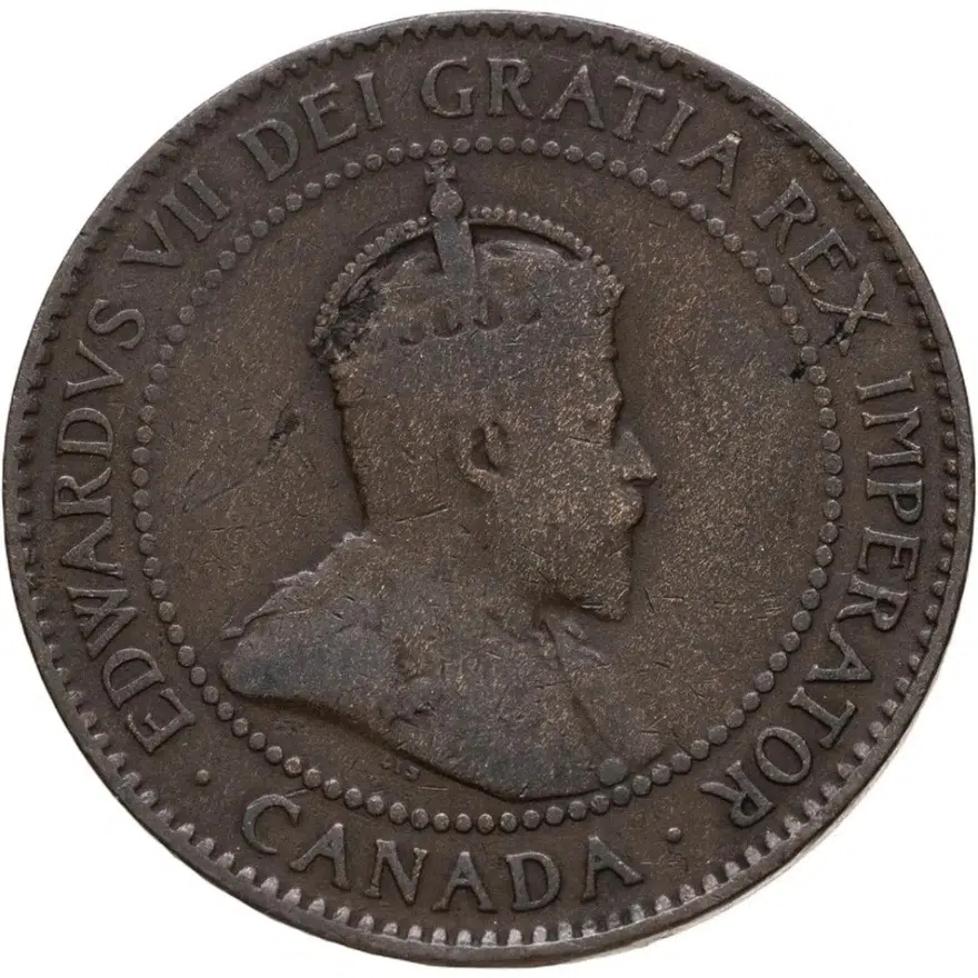 Канада 1 цент (cent) 1906, аверс