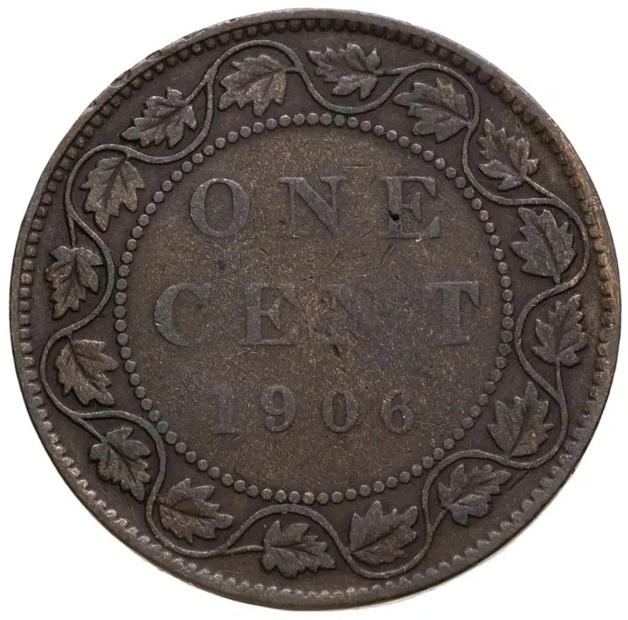 Канада 1 цент (cent) 1906, реверс