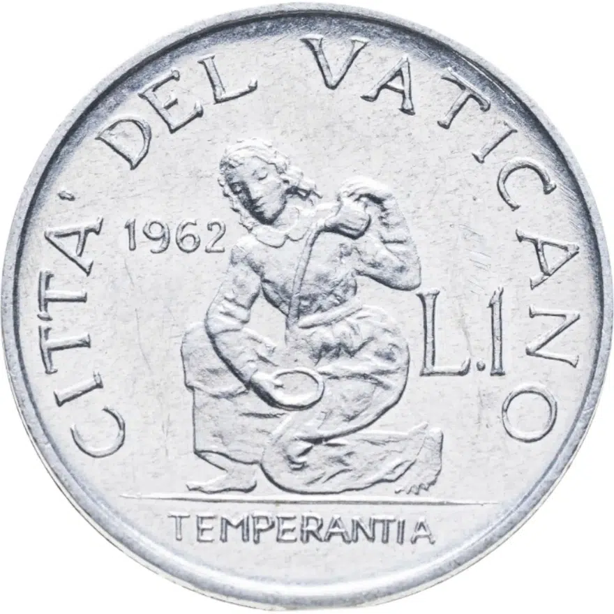 Ватикан 1 лира (lira) 1962