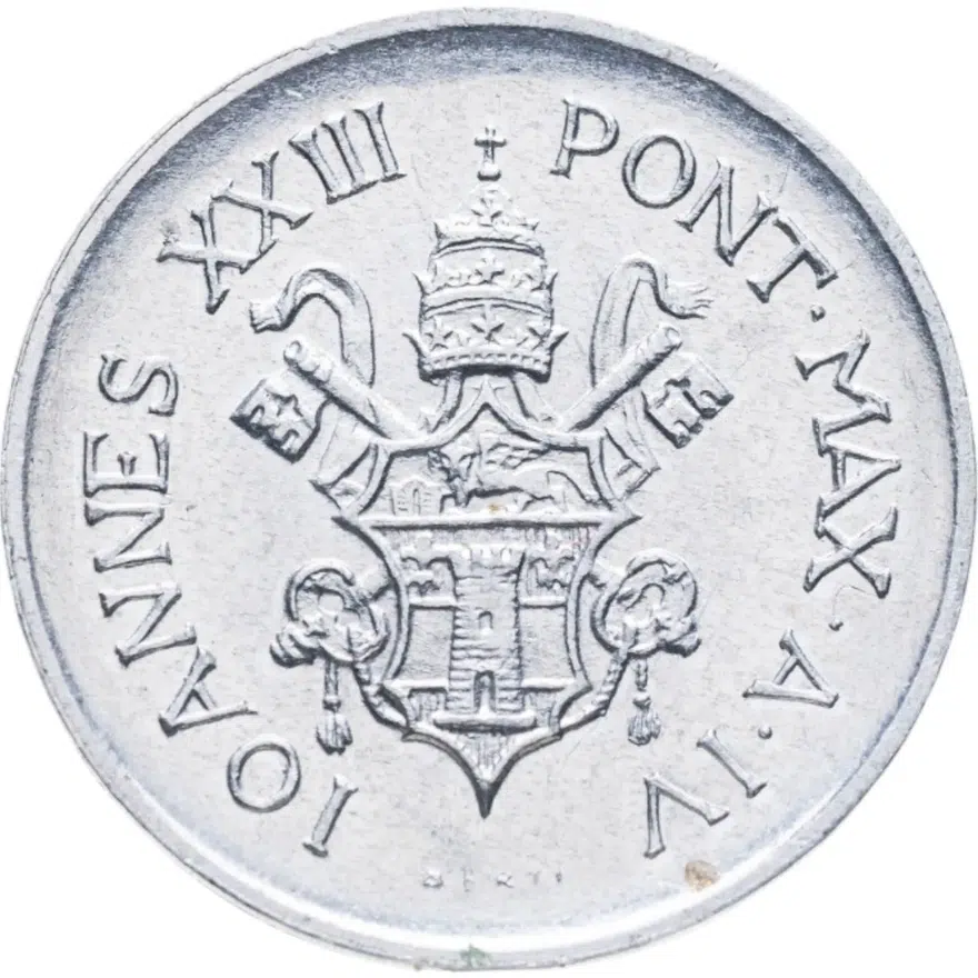 Ватикан 1 лира (lira) 1962, реверс