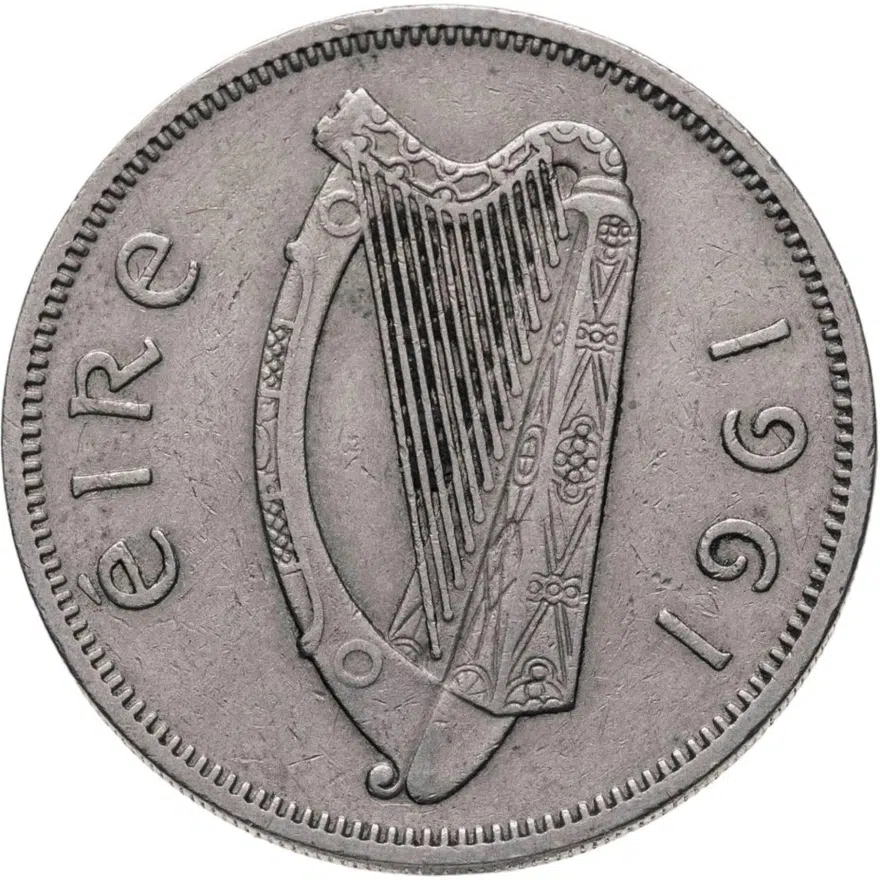 Ирландия 2 шиллинга (флорин, shillings) 1961, реверс