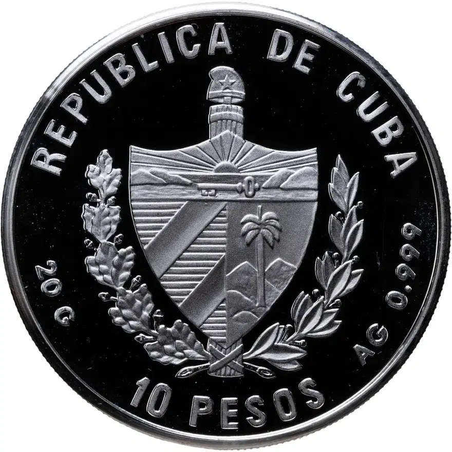 Куба 10 песо (pesos) 1994 Игры XXVI летней Олимпиады Атланта-1996: бокс, реверс