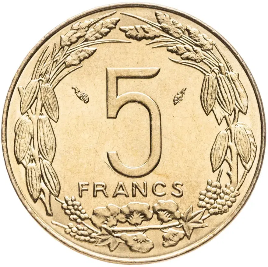 Центральная Африка (BEAC) 5 франков (francs) 1982