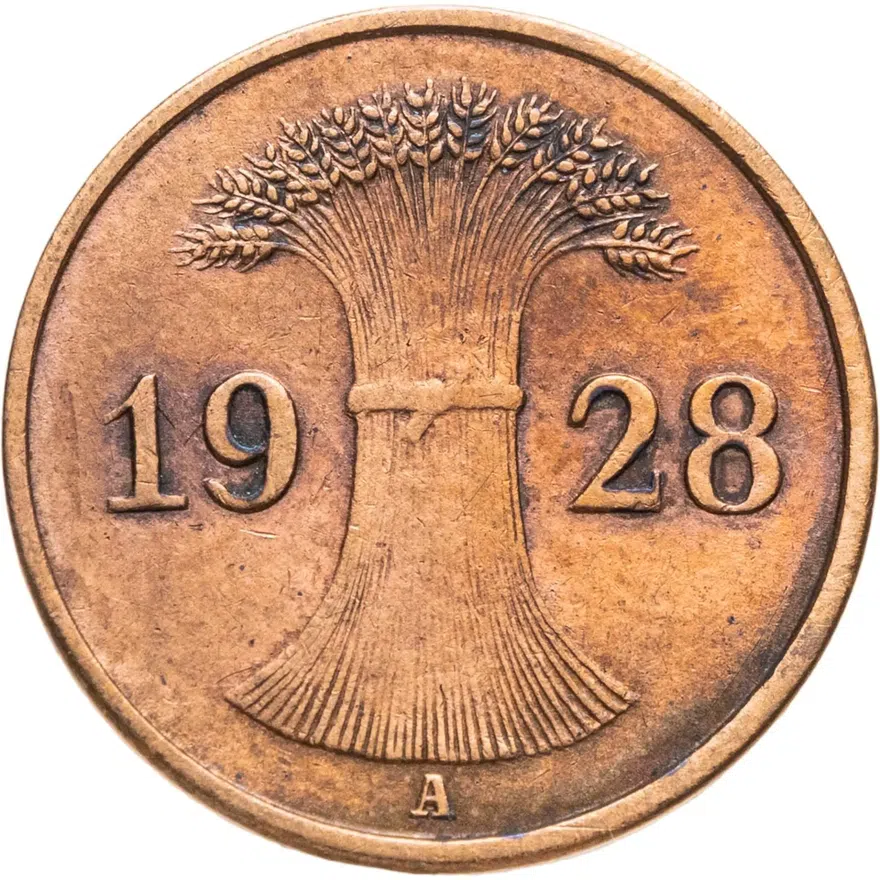 Германия 1 рейхспфенниг 1923-1936, реверс