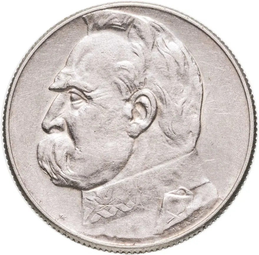 Польша 5 злотых (zlotych) 1934  Юзеф Пилсудский орел с короной, реверс