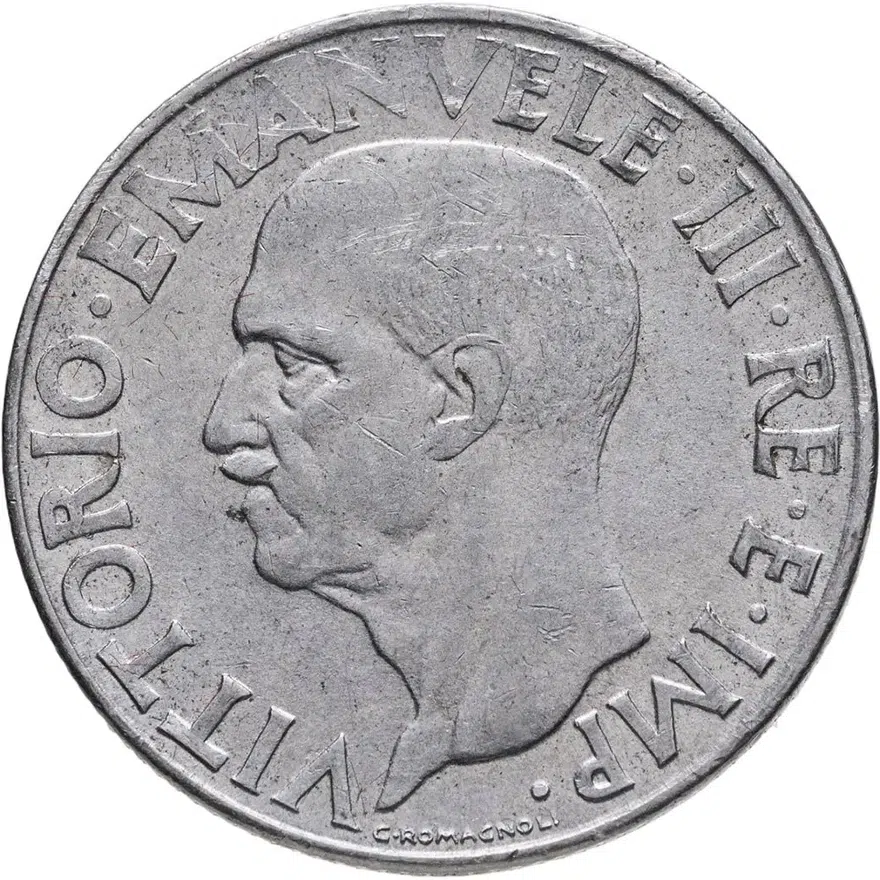 Италия 1 лира (lira) 1940   магнитная