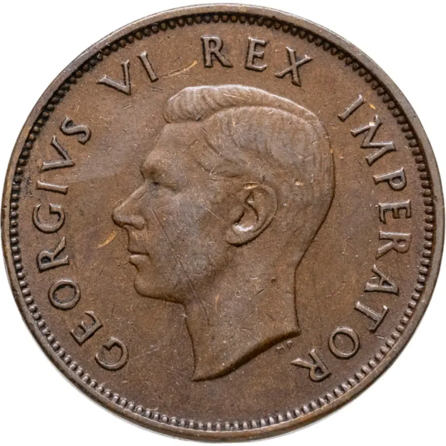 ЮАР  1/2 пенни (penny) 1938, реверс