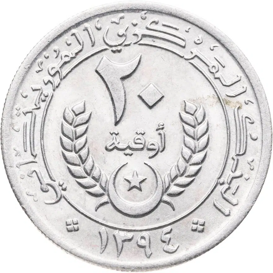 Мавритания 20 угий (ouguiya) 1974