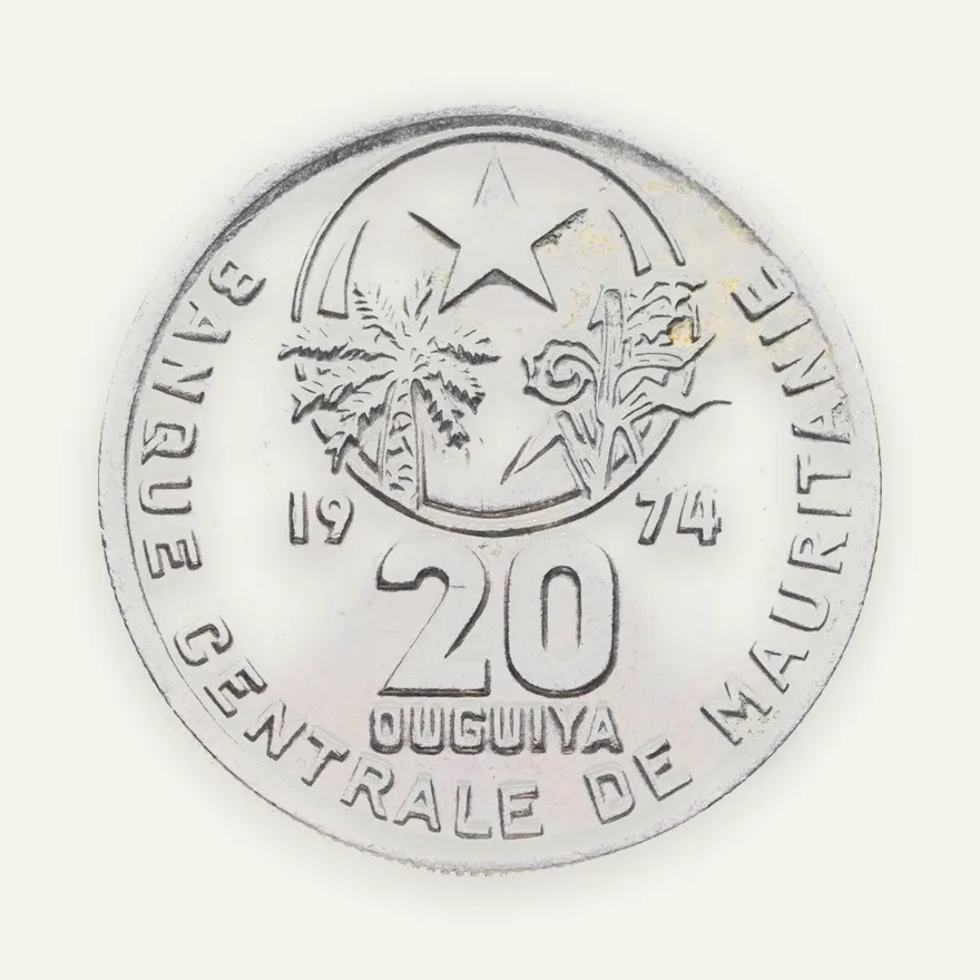 Мавритания 20 угий (ouguiya) 1974, реверс