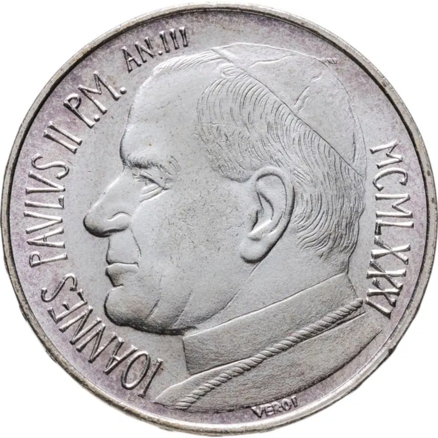 Ватикан 500 лир (lire) 1981, аверс