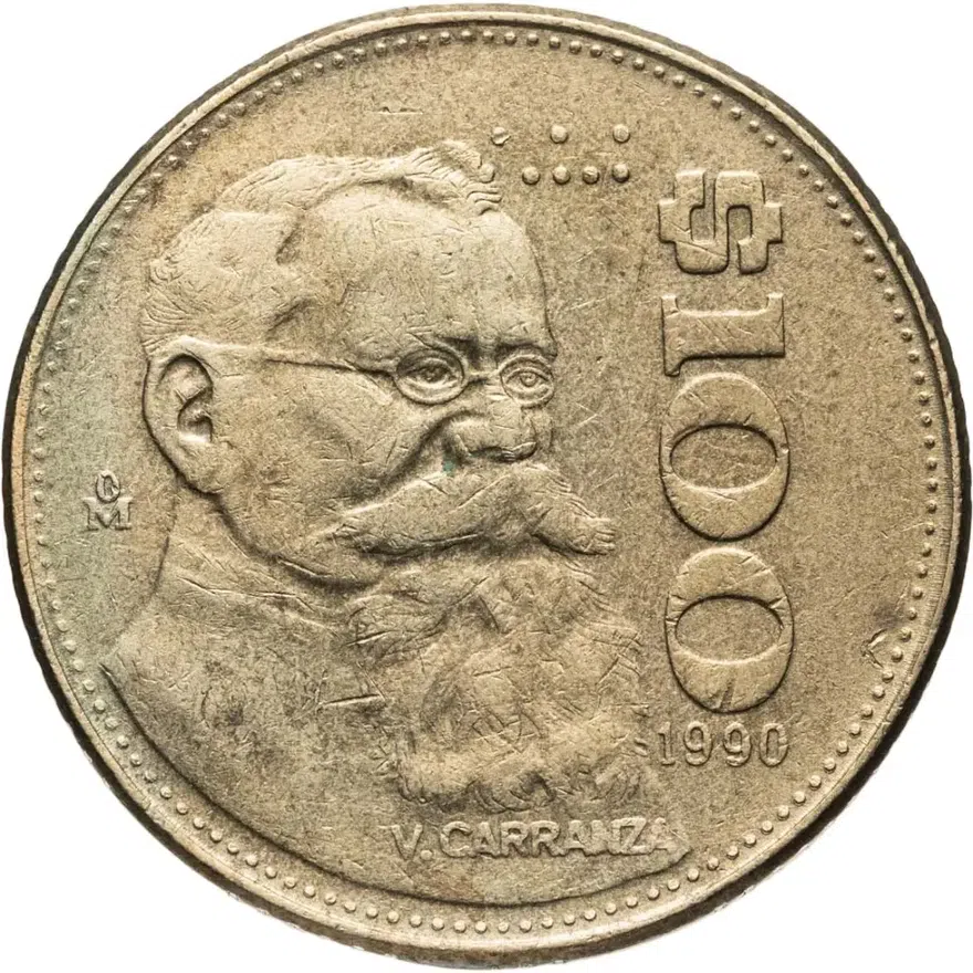 Мексика 100 песо (pesos) 1990