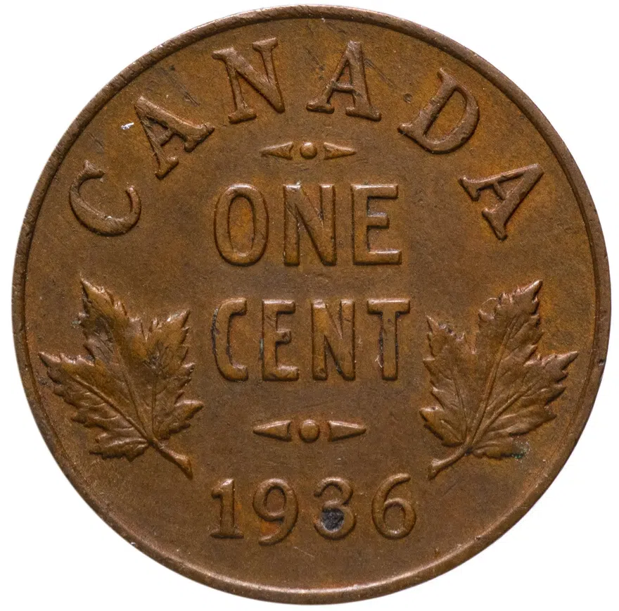 Канада 1 цент (cent) 1936, реверс