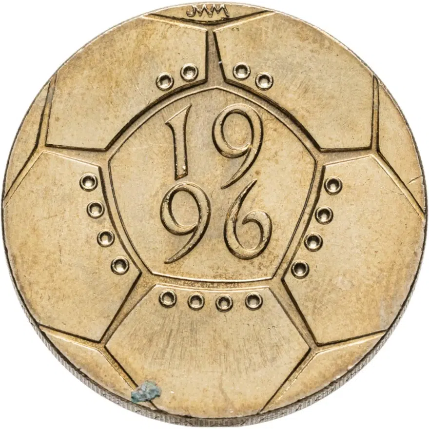 Великобритания 2 фунта (pounds) 1996 "Чемпионат Европы по футболу 1996"