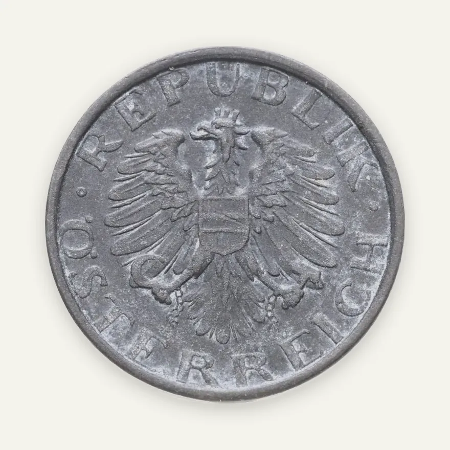 Австрия 10 грошей (groschen) 1949, реверс