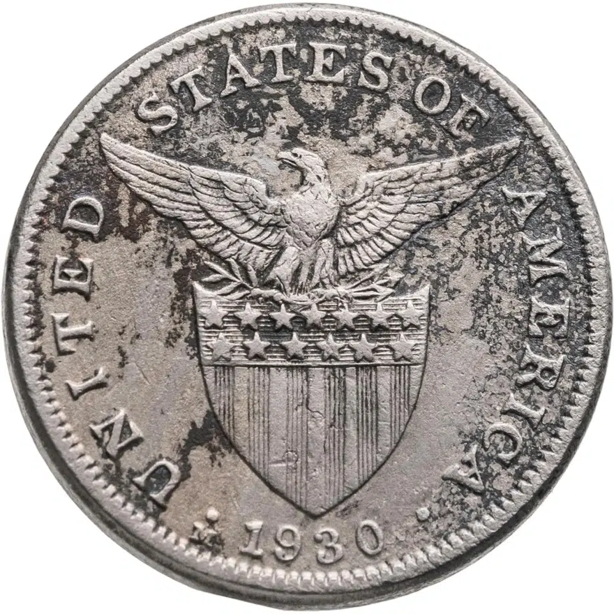 Филиппины 5 сентаво (centavos) 1930, реверс