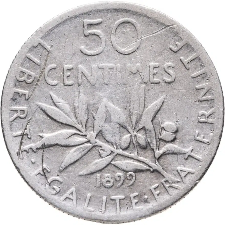 Франция 50 сантимов (centimes) 1899