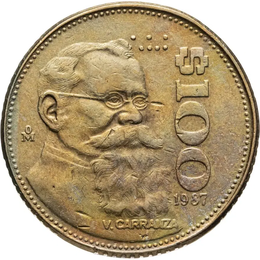 Мексика 100 песо (pesos) 1987