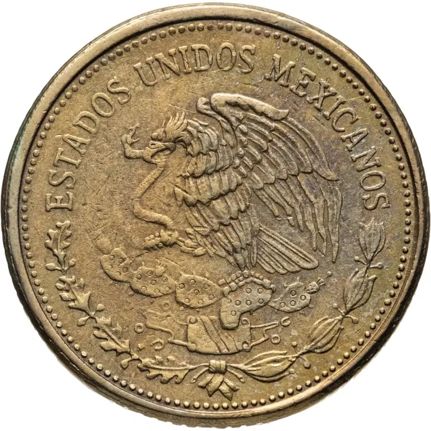 Мексика 100 песо (pesos) 1987, реверс