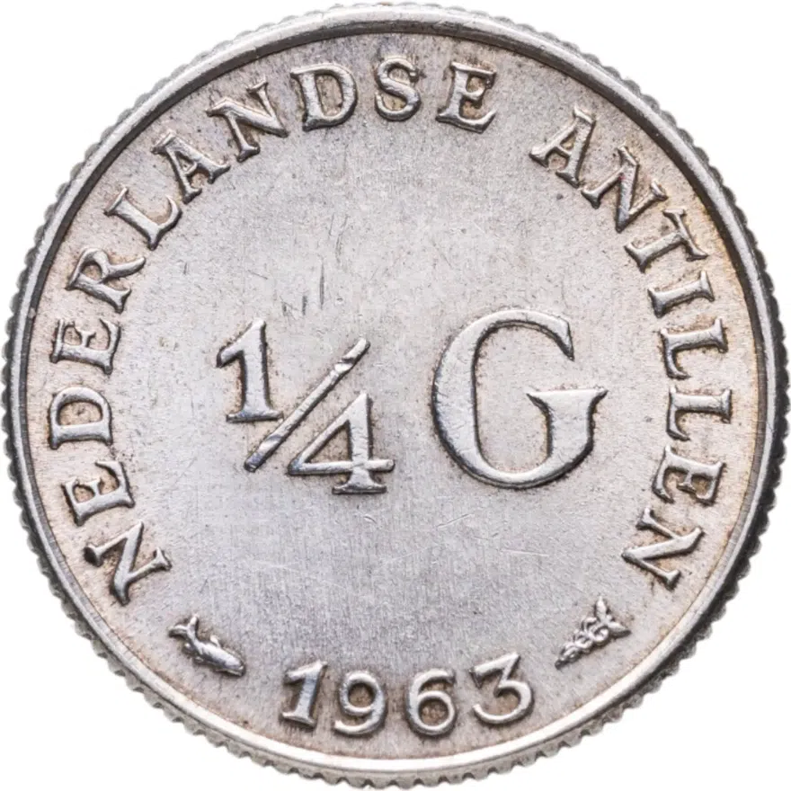Нидерландские Антильские острова 1/4 гульдена (gulden) 1963