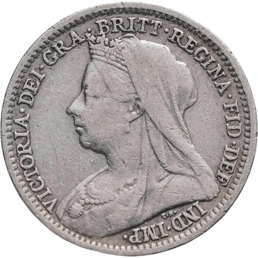 Великобритания 3 пенса (pence) 1899, реверс