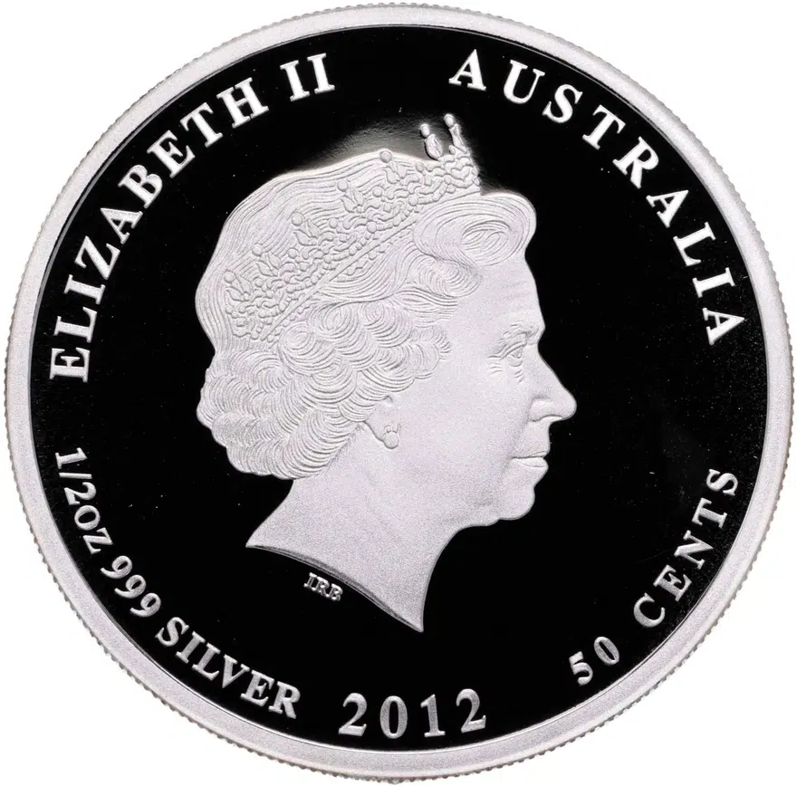 Австралия 50 центов (cents) 2012  Морская жизнь Австралии - Манта, реверс