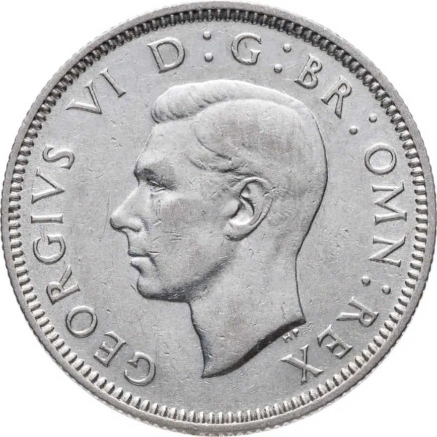 Великобритания 1 шиллинг (shilling) 1941   Английский шиллинг - лев, стоящий на короне, реверс