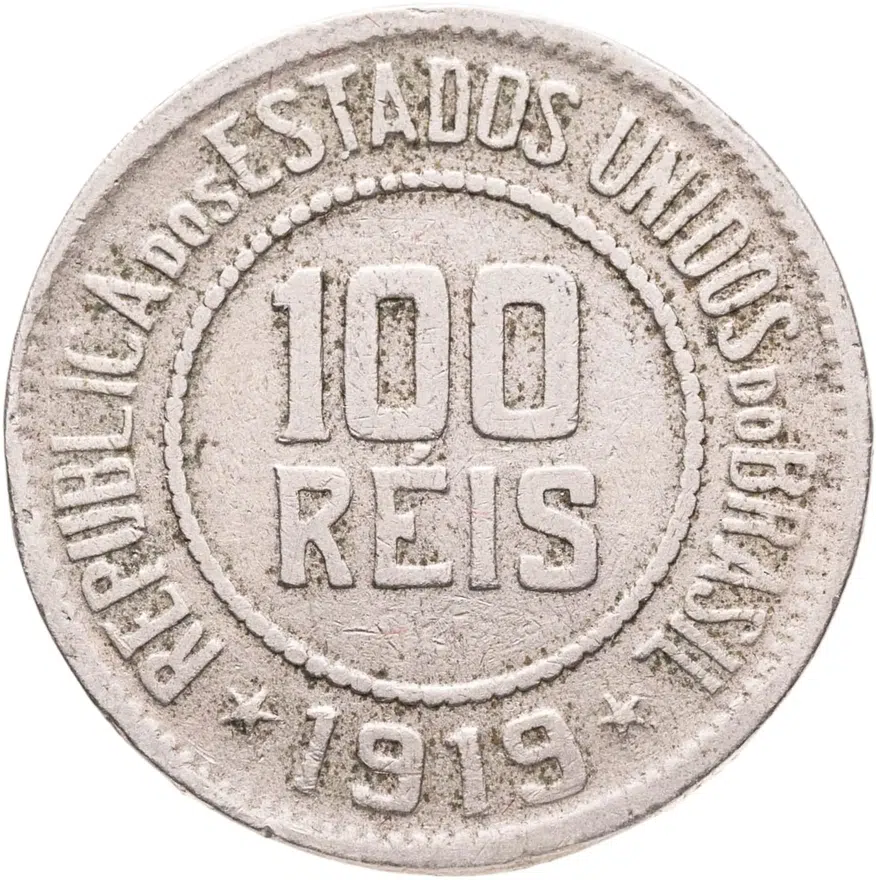 Бразилия 100 реалов (рейс, reis) 1919