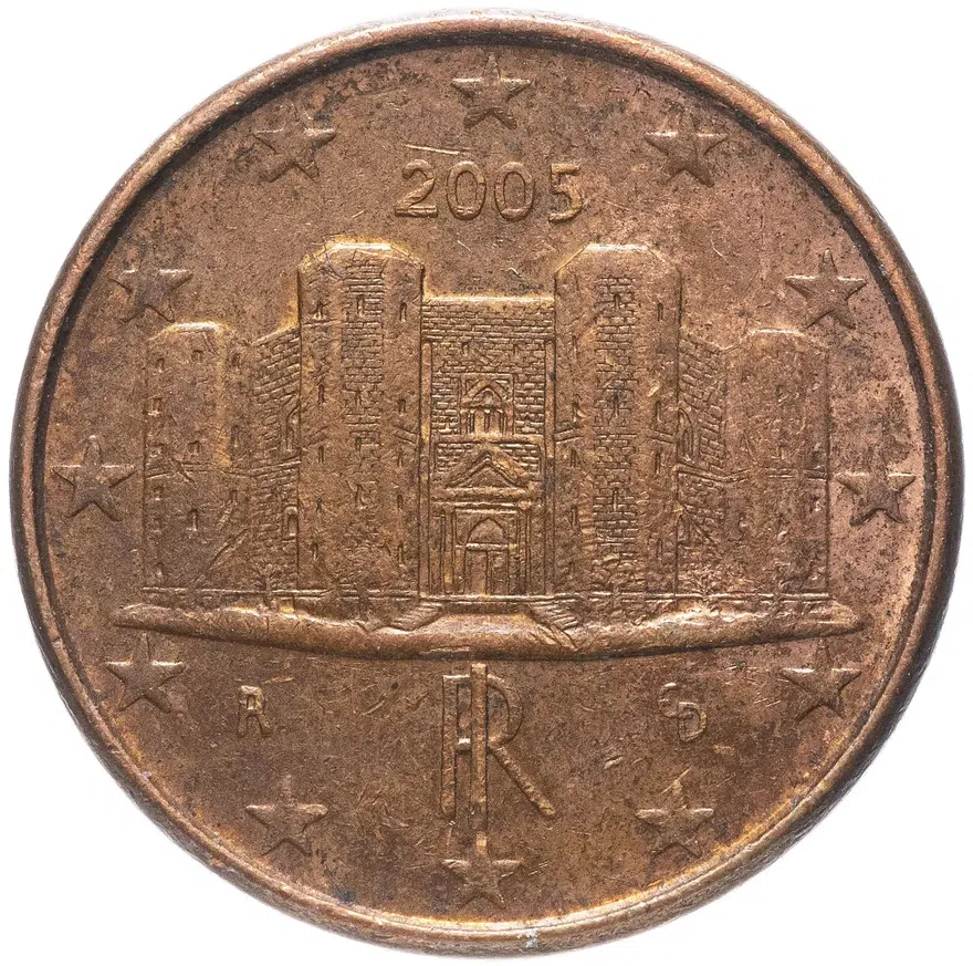 Италия 1 цент (cent) 2002-2019, аверс