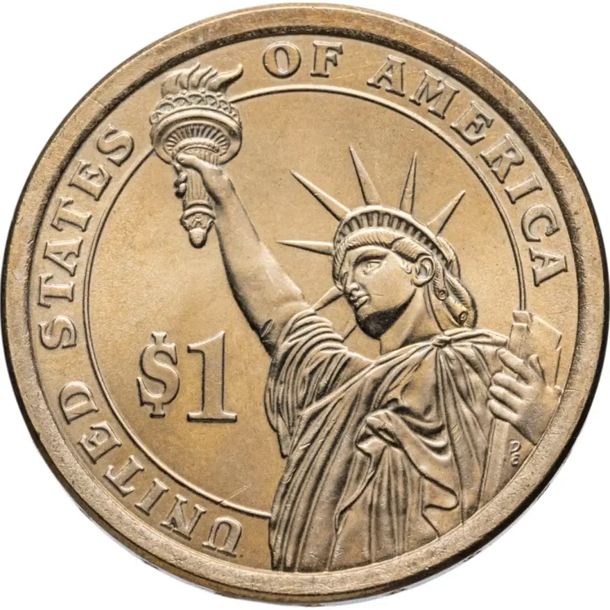 США 1 доллар (dollar) 2014 D Президент США - Уоррен Гардинг (1921–1923) знак монетного двора: "D" - Денвер, реверс