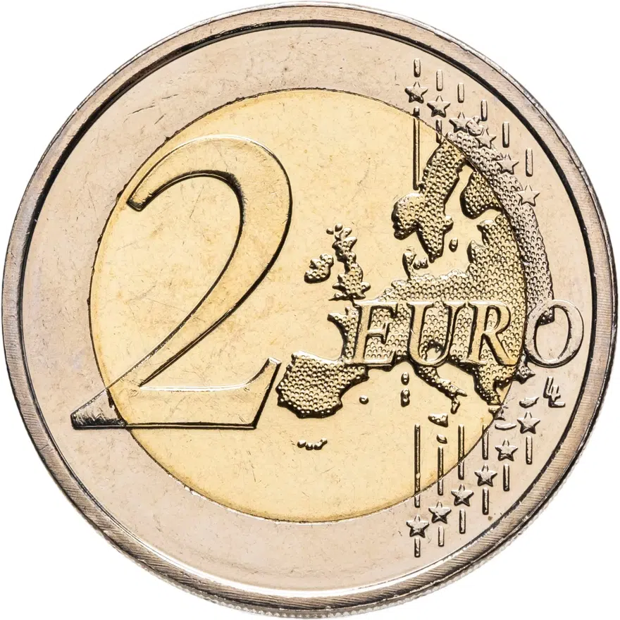 Мальта 2 евро (euro) 2009 10 лет монетарной политики ЕС (EMU) и введения евро