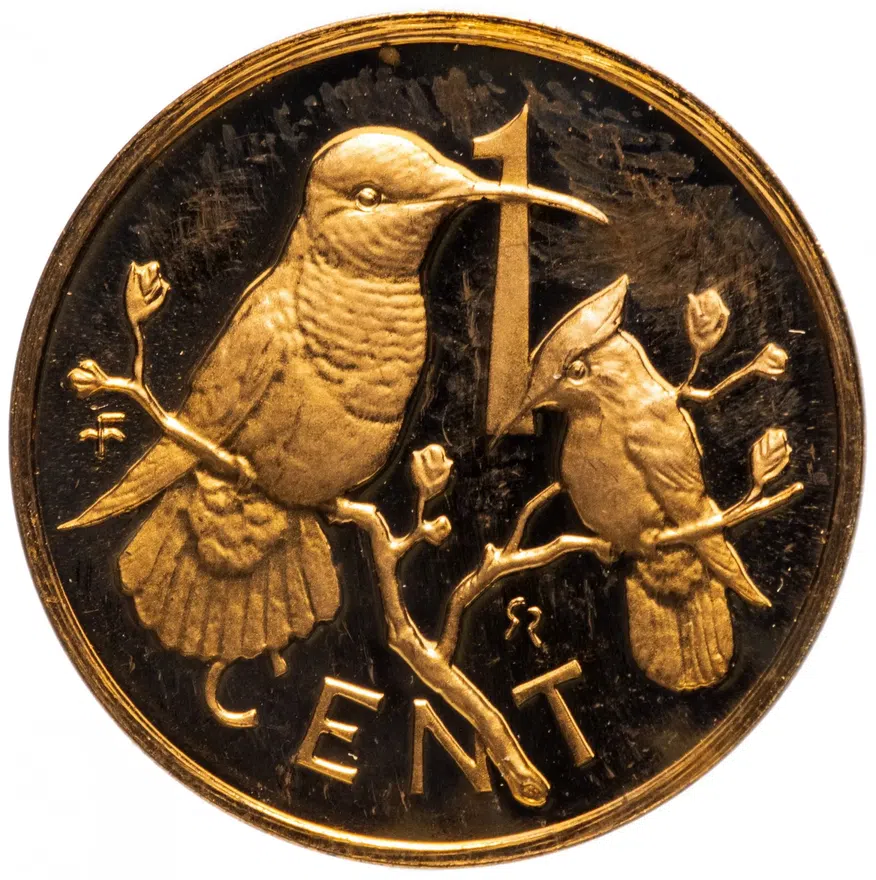Британские Виргинские острова 1 цент (cent) 1973, реверс