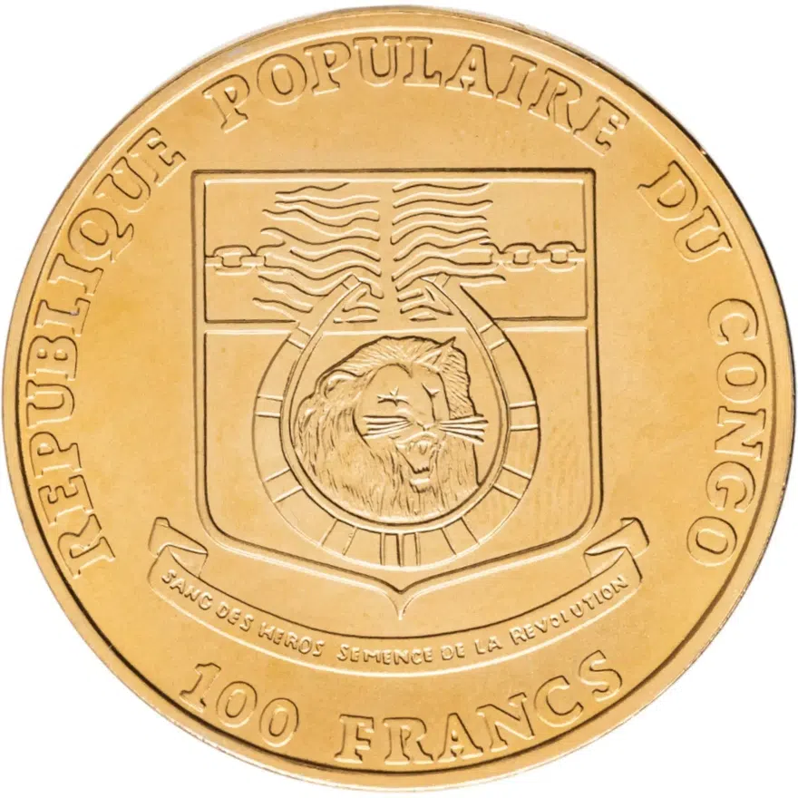 Конго 100 франков (francs) 1991 XXV Летние Олимпийские игры, Барселона 1992 - бег с барьерами, реверс