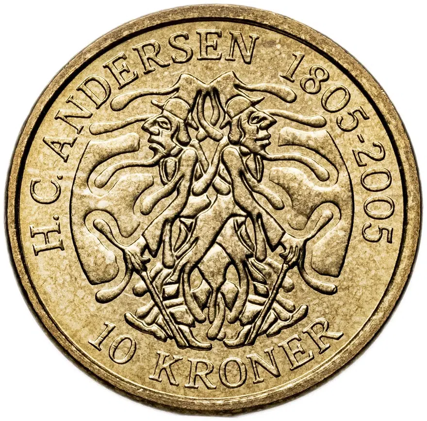 Дания 10 крон (kroner) 2006  Сказка - Тень