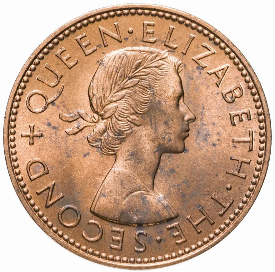 Новая Зеландия 1/2 пенни (penny) 1963, реверс