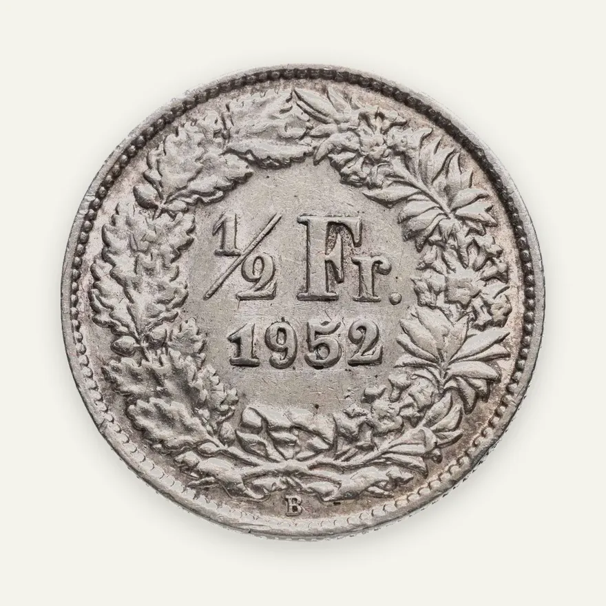 Швейцария 1/2 франка (franc) 1952