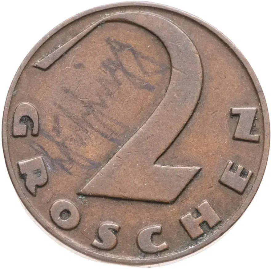Австрия 2 гроша (groschen) 1927