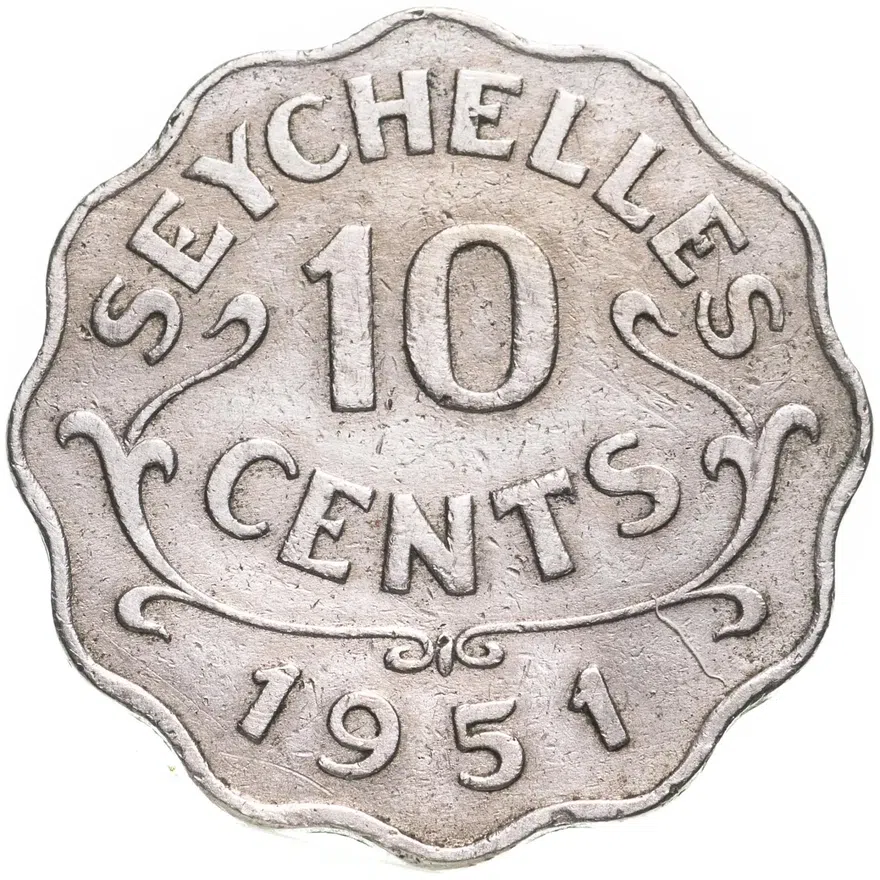 Сейшелы 10 центов (cents) 1951