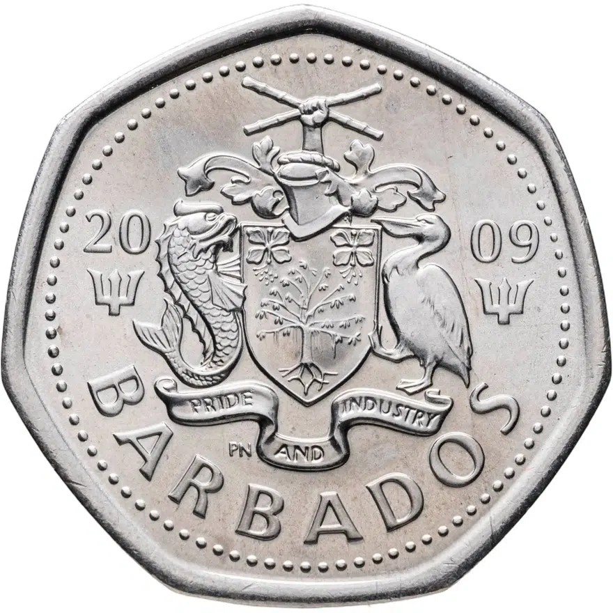 Барбадос 1 доллар (dollar) 2009, реверс