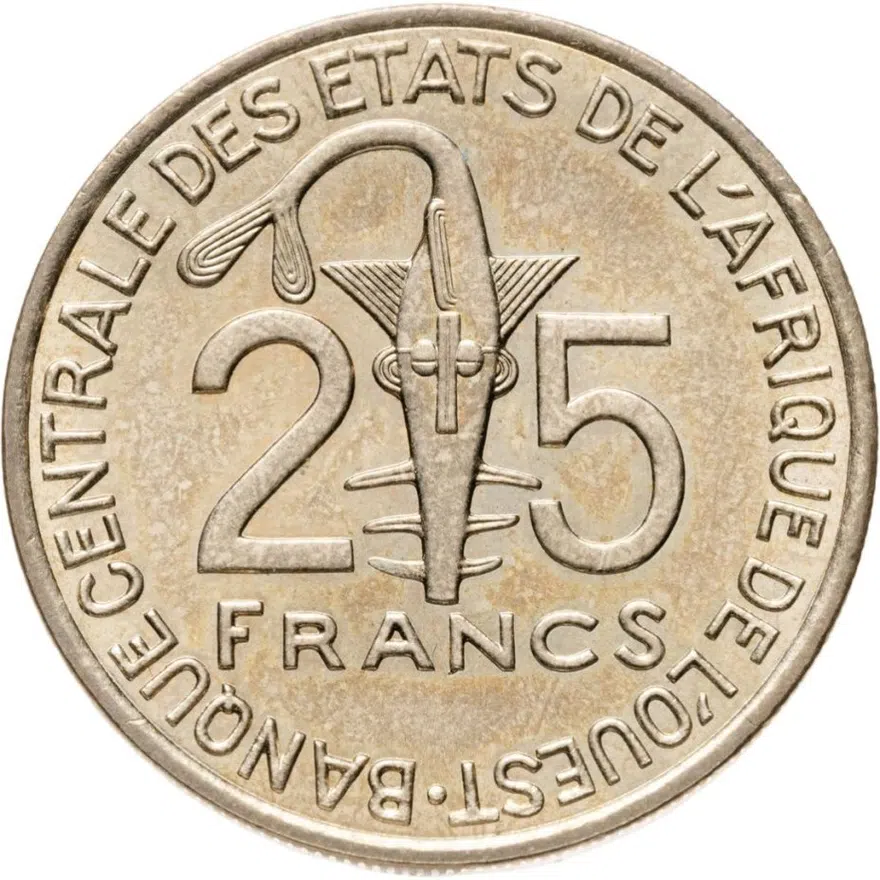 Западная Африка (BCEAO) 25 франков (francs) 2004, реверс