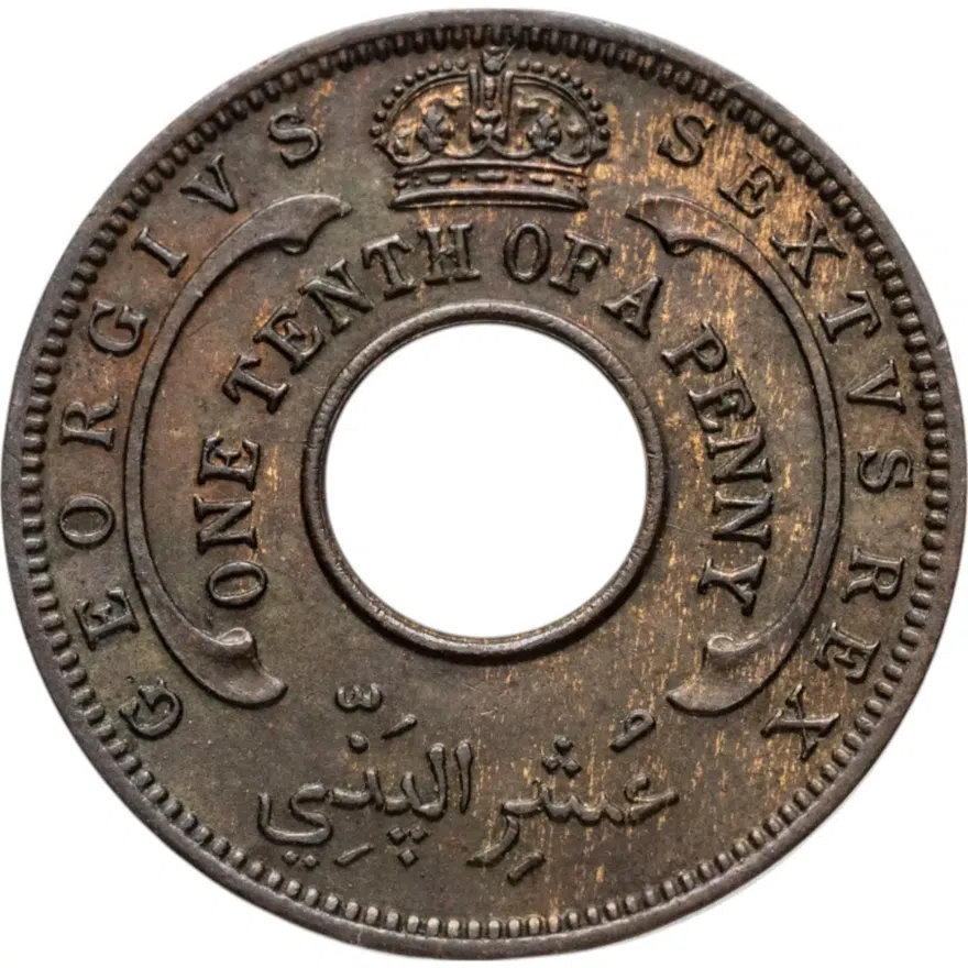 Британская Западная Африка 1/10 пенни (penny) 1952