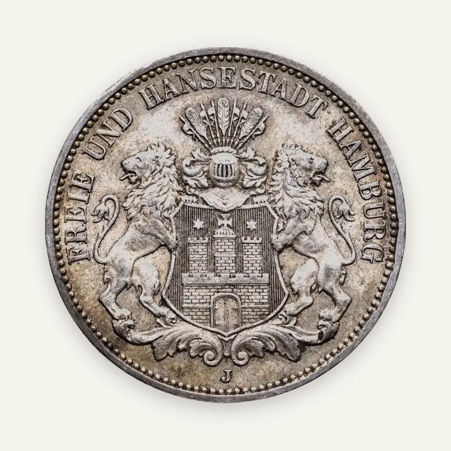 Германия (Империя, Гамбург) 3 марки (mark) 1912