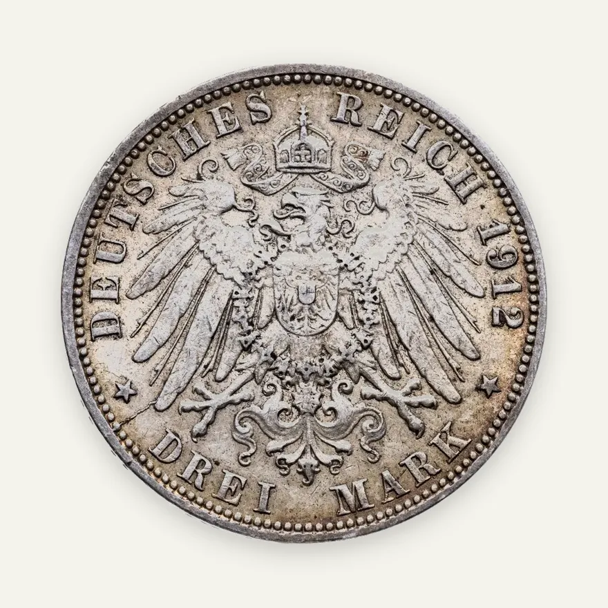 Германия (Империя, Гамбург) 3 марки (mark) 1912, реверс