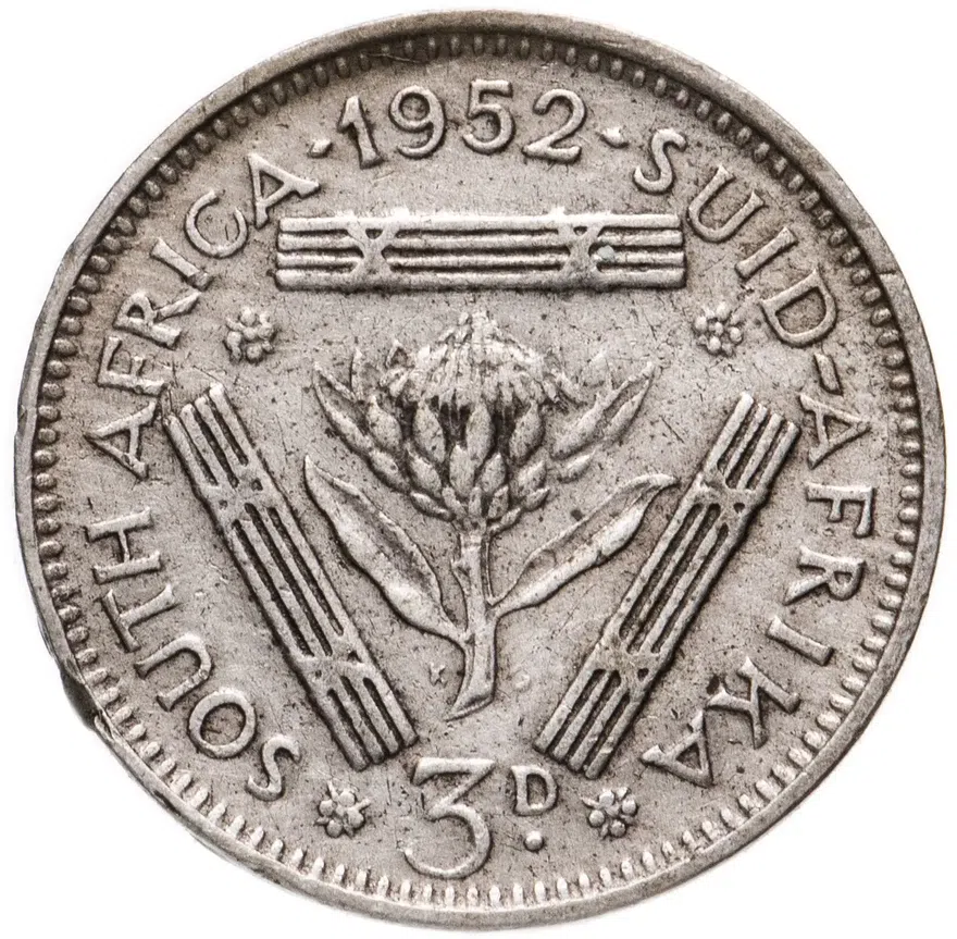 ЮАР 3 пенса 1952 Георг VI