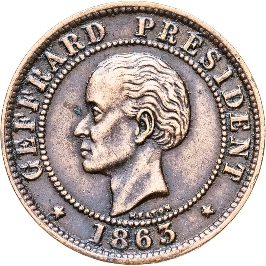 Гаити 10 сантимов (centimes) 1863
