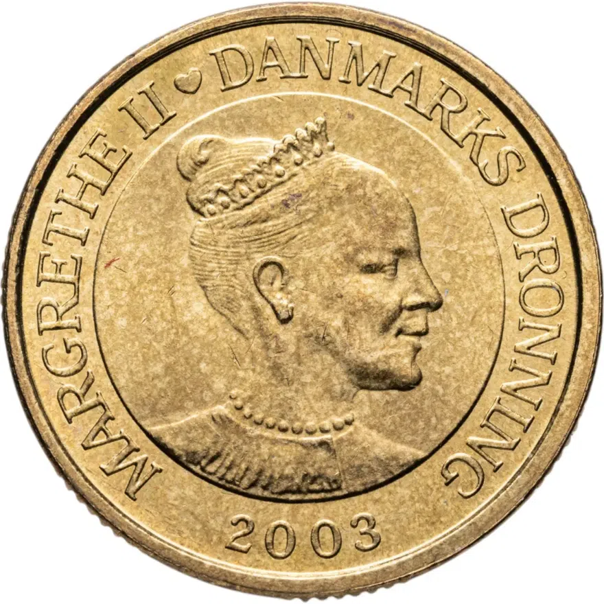Дания 20 крон (kroner) 2003 "Башня Кристиансборгского дворца"