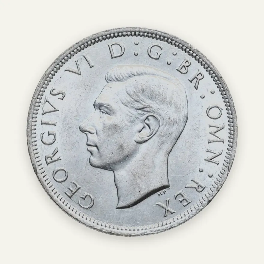 Великобритания 1/2 кроны (crown) 1943, реверс
