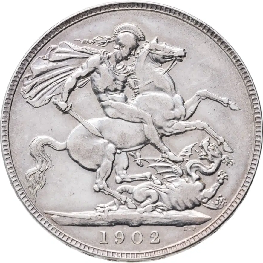 Великобритания 1 крона (crown) 1902, реверс