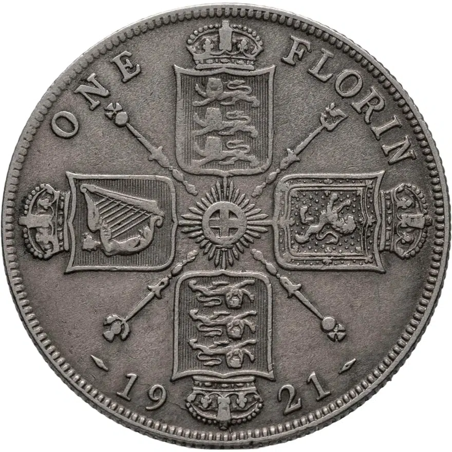 Великобритания 2 шиллинга (флорин, shillings) 1921, реверс