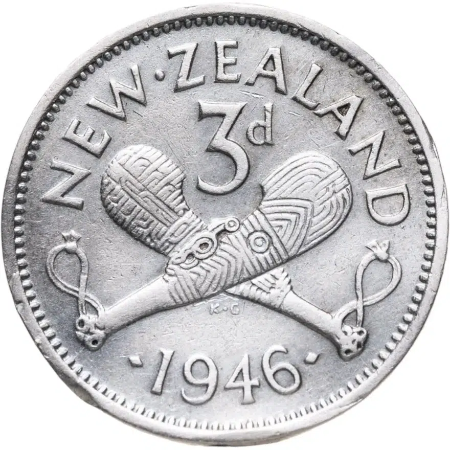 Новая Зеландия 3 пенса (pence) 1946, реверс