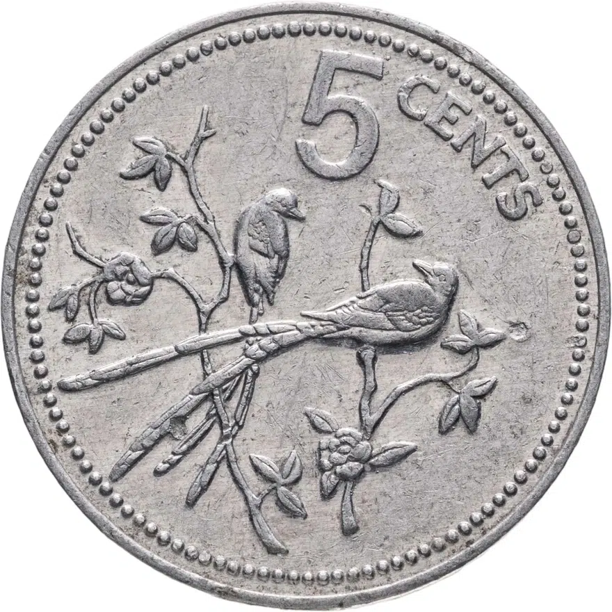 Белиз 5 центов (cents) 1977, реверс